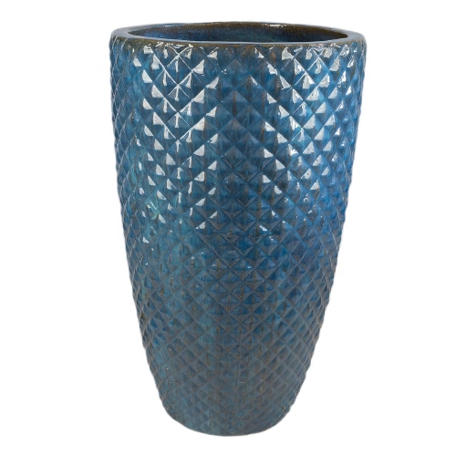 Vaso Vietnamita Cermica Importado Havana Grande Azul Turquesa D57cm x A100cm