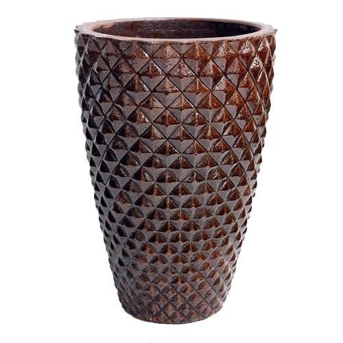 Vaso Cermica Importado Havana Rstico Marrom Grande D58cm x A90cm