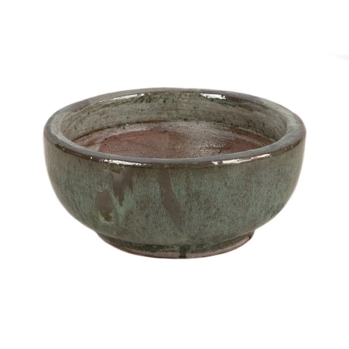 Bacia Vietnamita Cermica Importada Itlia Pequena Moss Green D28cm x A13cm