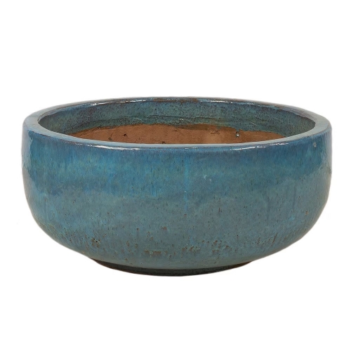 Bacia Vietnamita Cermica Importada Itlia Extra Grande Azul D63cm x A27cm