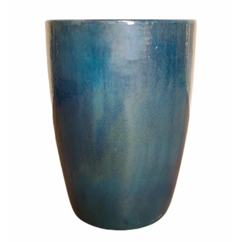 Vaso Vietnamita Cermica Importado Mnaco Mdio Azul Turquesa D45cm x A60cm