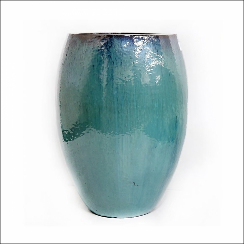 Vaso Vietnamita Cermica Importado Moscou Grande Aqua D48cm x A87cm