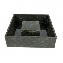 Base para Fonte Vaso Mdia Granito Verde Ubatuba 70cm