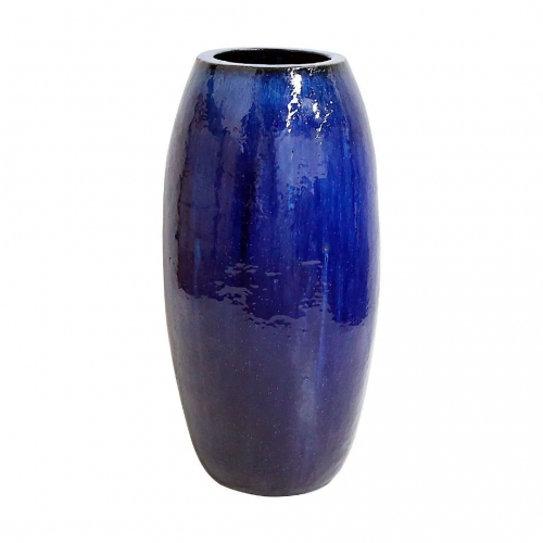 Vaso Vietnamita Cermica Importado Toggle Mdio Azul D35cm x A75cm